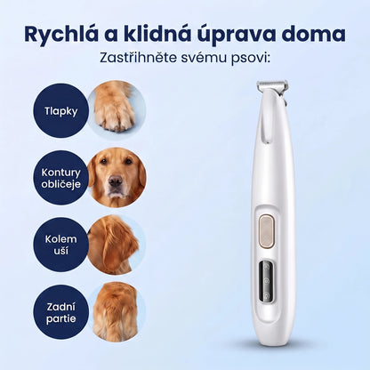 Rychlá a klidná úprava doma — zastřihněte psovi tlapky, kontury obličeje, okolí uší a zadní partie